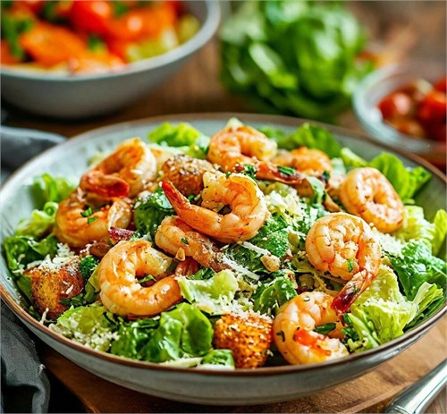 Салат Цезарь с креветками 1839