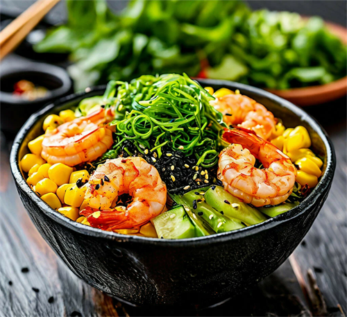 Поке с жареными креветками 1835